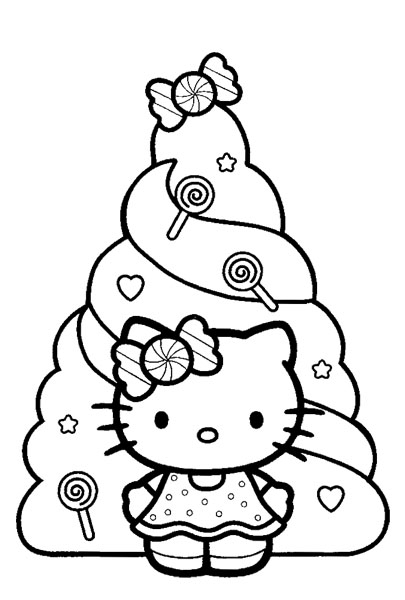 HELLO KITTY CHRISTMAS COLORING SHEETS