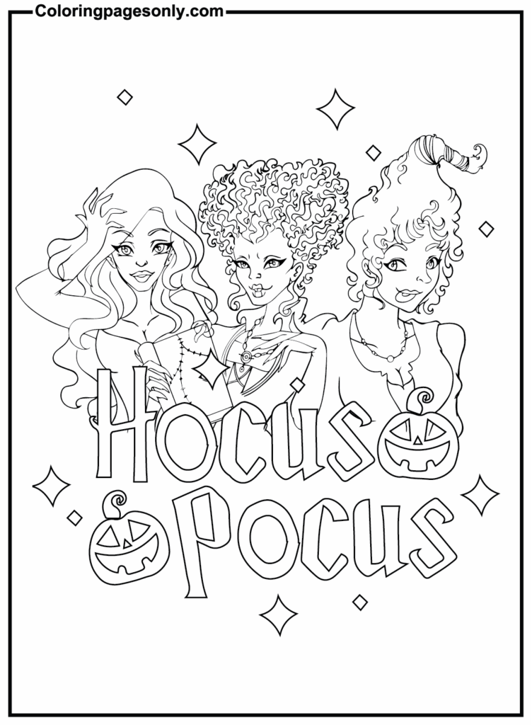 Hocus Pocus Images Coloring Page Free Printable Coloring Pages