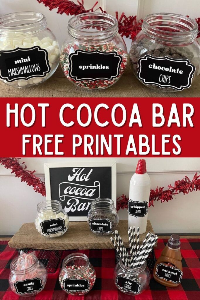 Hot Cocoa Bar Station Free Printables Perfect For Your Holiday Party