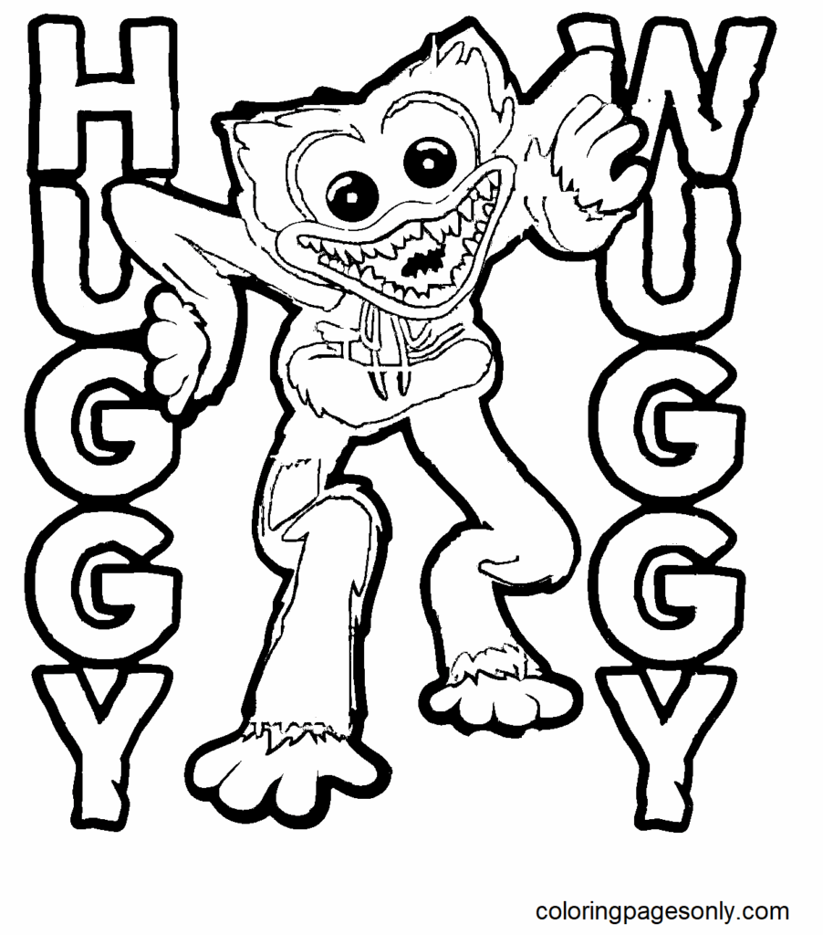 Huggy Wuggy Coloring Pages Free Printable Monster Coloring Pages