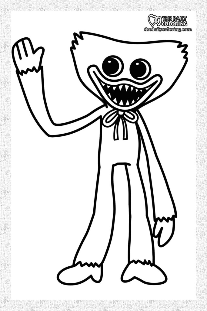 Huggy Wuggy Coloring Pages The Daily Coloring