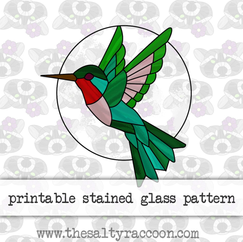 Hummingbird Stained Glass Pattern Includes Printable Pages And Cricut 