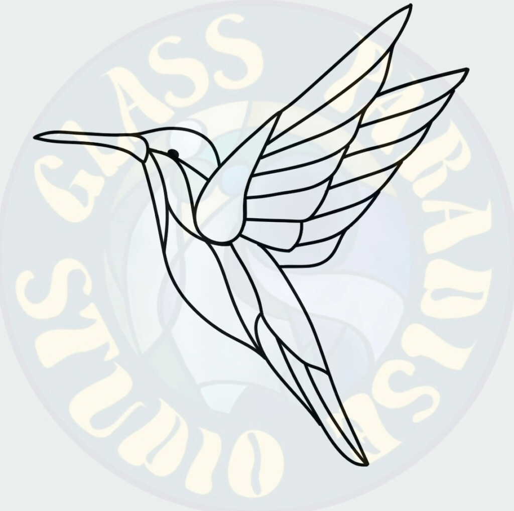 Hummingbird Stained Glass Pattern PDF Digital File Etsy