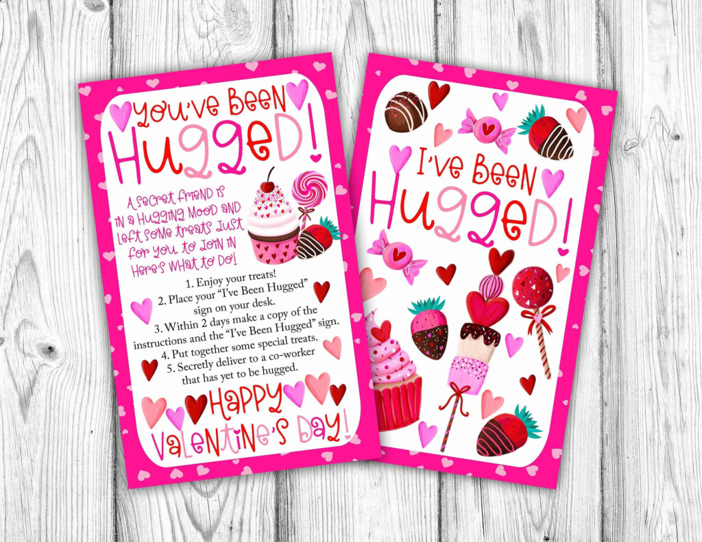 I 39 ve Been Hugged Coworker Game You 39 ve Been Hugged Valentine Printable 