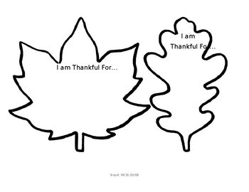 I Am Thankful For Printable Leaves