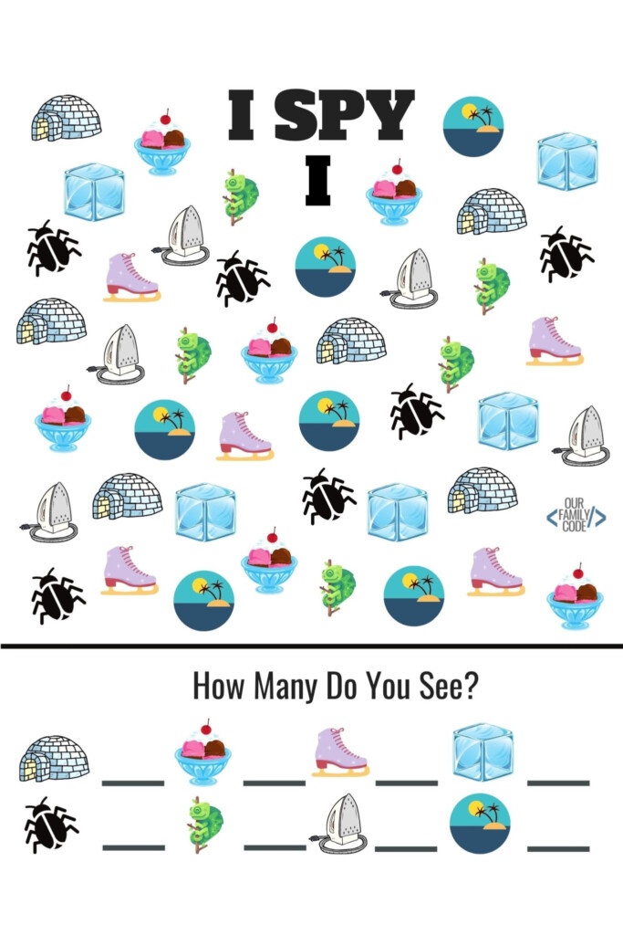I Spy ABC Worksheets For Letter Recognition Our Family Code