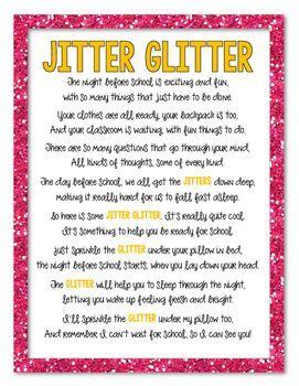 Image Result For Jitter Glitter Poem Printable Jitter Glitter 