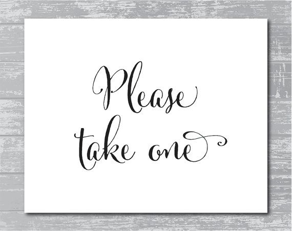 INSTANT DOWNLOAD Please Take One Sign 8x10 By CreativePapier 4 00 