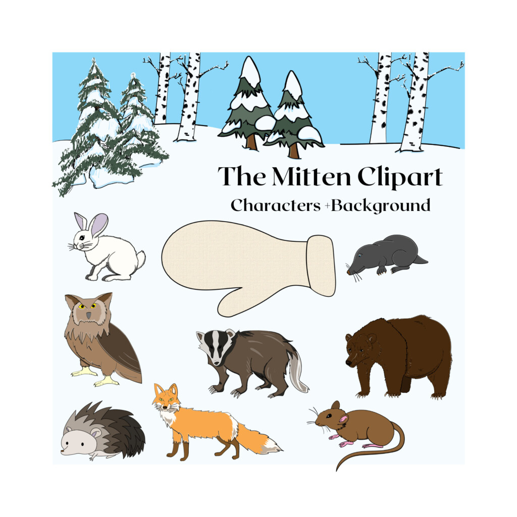 Jan Brett The Mitten Printable Animals