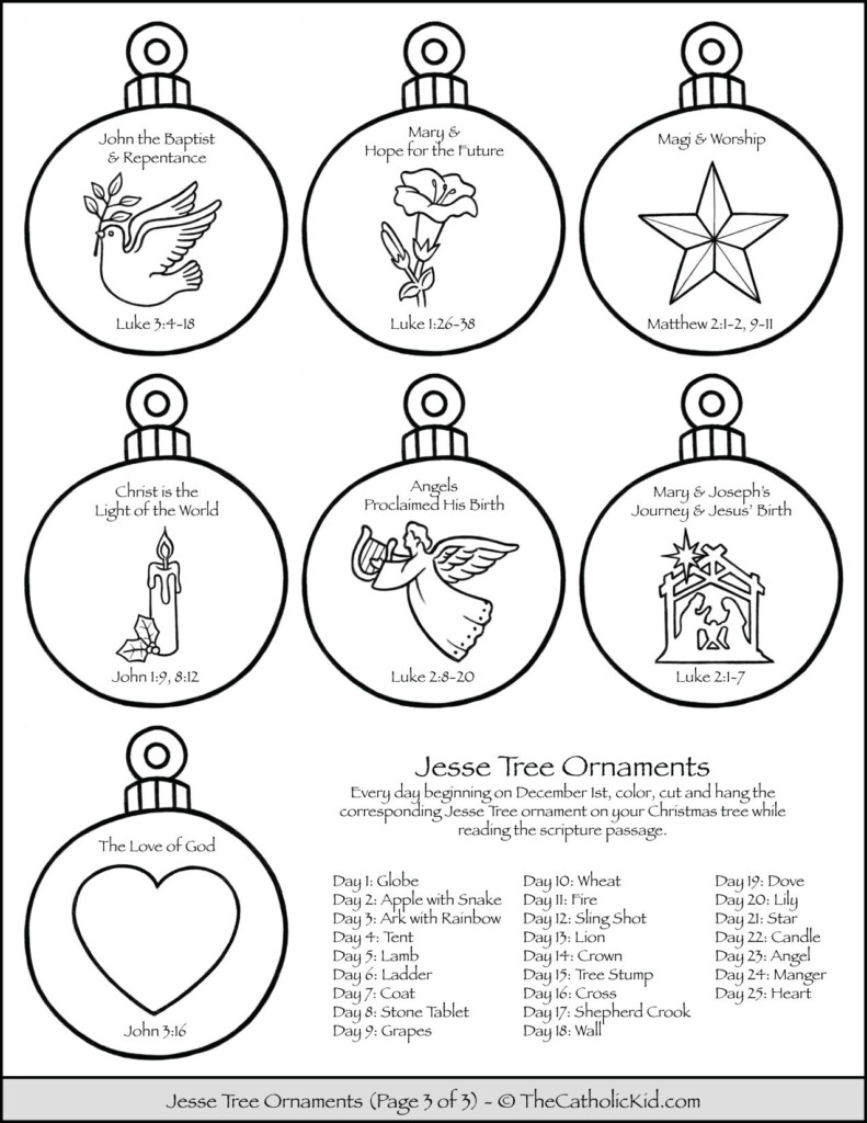 Jesse Tree Ornaments Free Printable