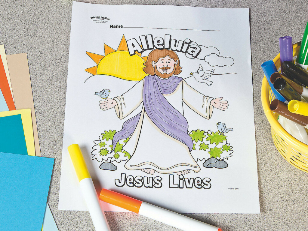 Jesus Lives Free Printable Coloring Page Fun365
