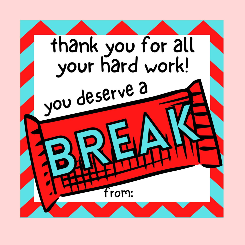 Kit Kat Thank You Card Teacher Appreciation Card Coworker Gift 
