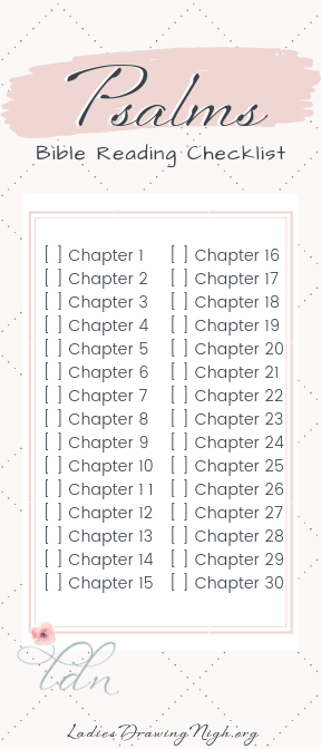 LDN Resources For The Book Of Psalms 1 30 Ladies Drawing Nigh Read 
