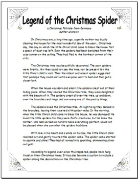 Legend Of The Christmas Spider By Rebecca Bettis TPT