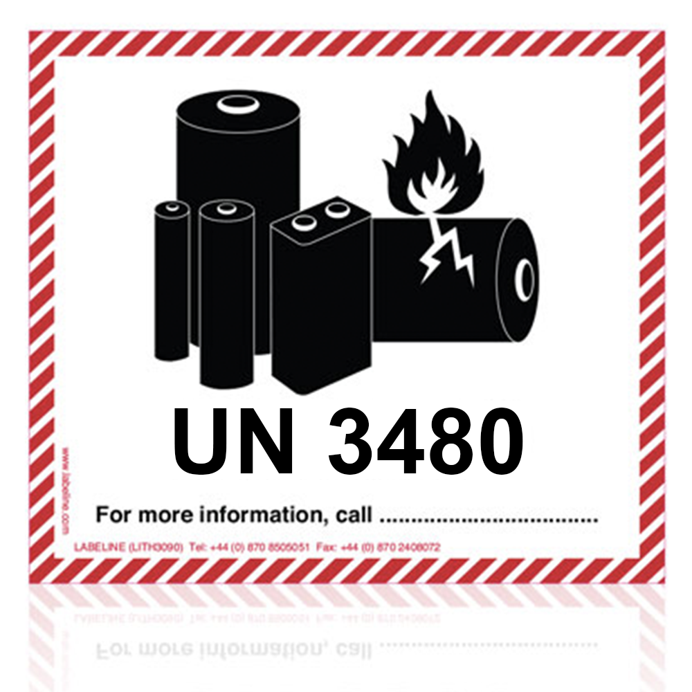 Lithium Battery Label LR27 2017 UN3480 Custom Printable Labels
