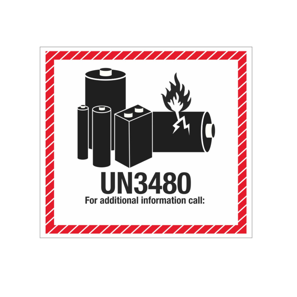 Lithium Battery Shipping Labels UN3480 Lithium Battery Marking Label 
