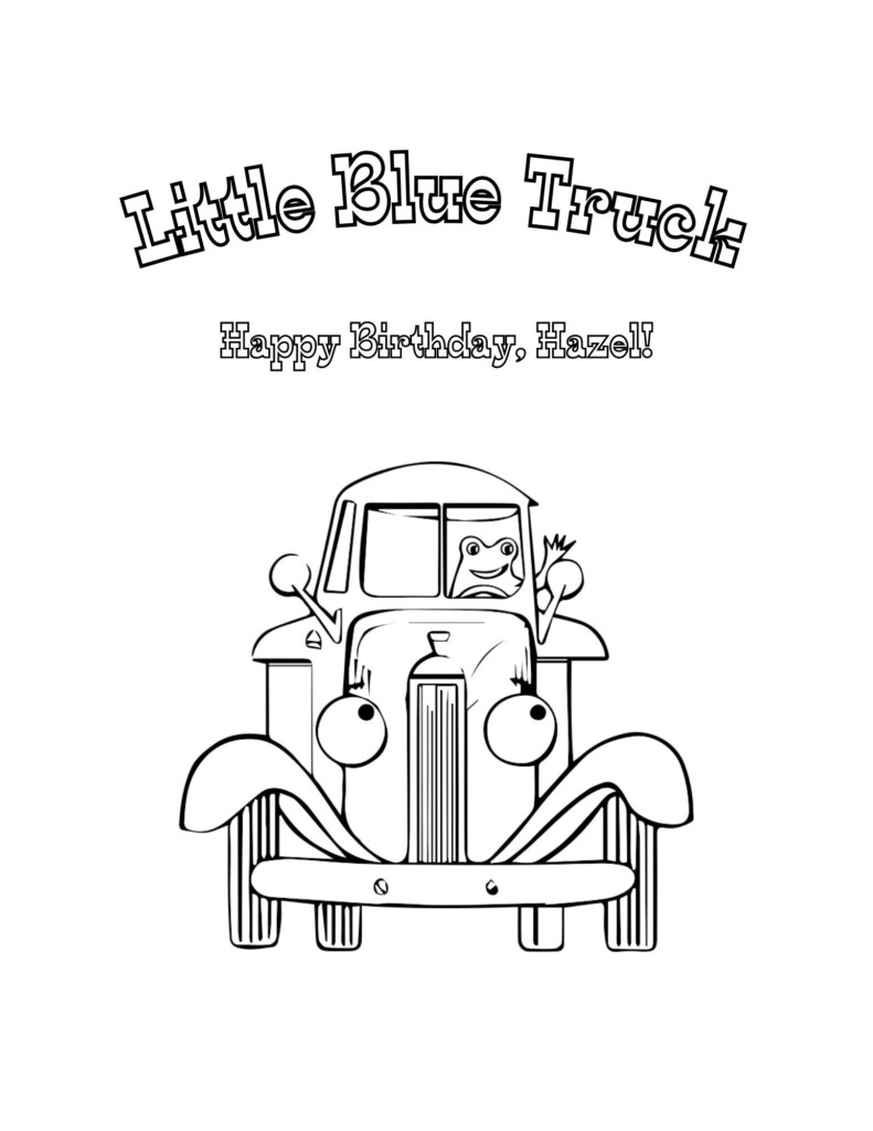 Little Blue Truck Printable Template