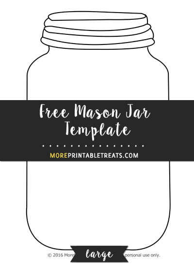 Mason Jar Template Large