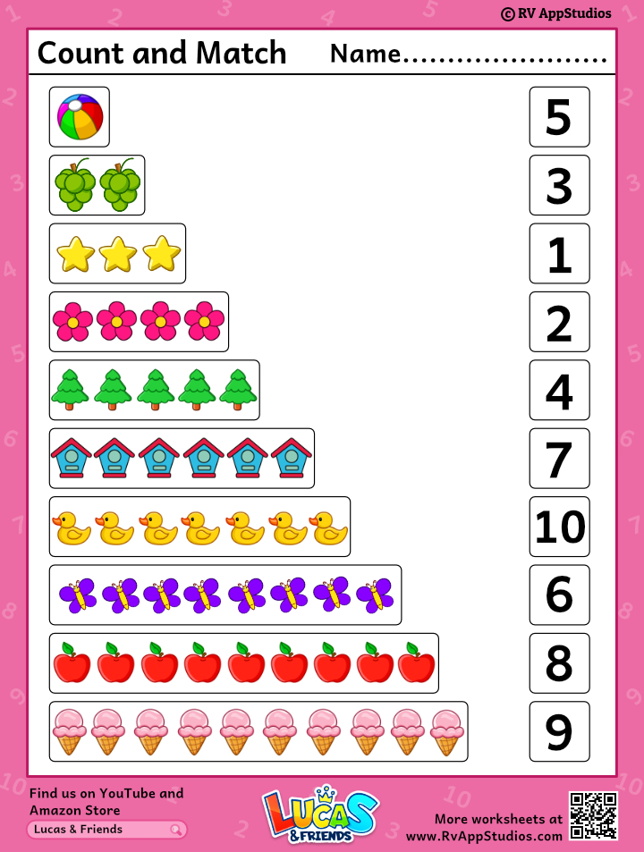 Matching Worksheets For Kids Printable