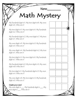 Math Mysteries Printable Free