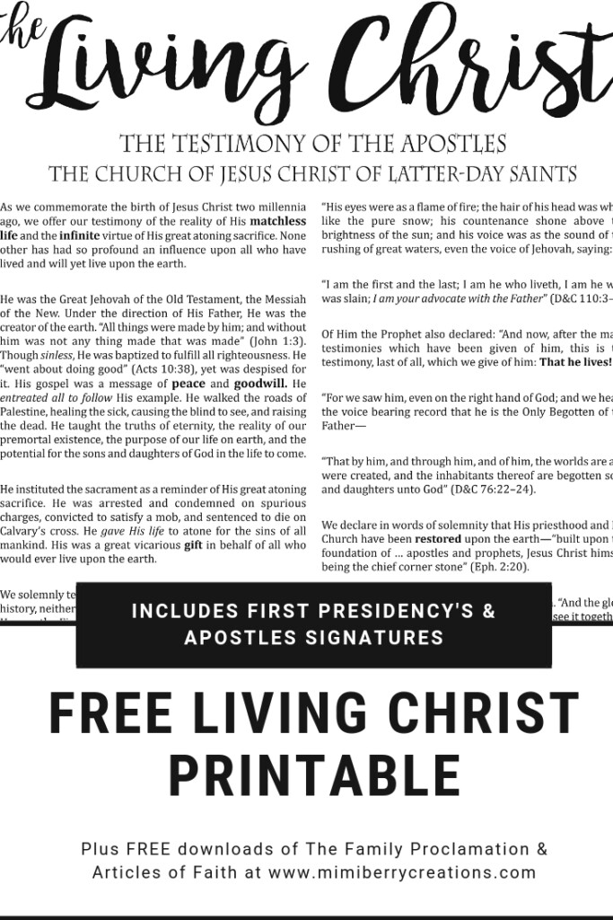 Mimiberry Creations FREE The Living Christ Large Printable