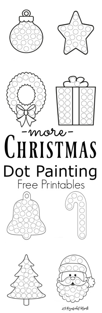 More Christmas Dot Painting Free Printables The Resourceful Mama