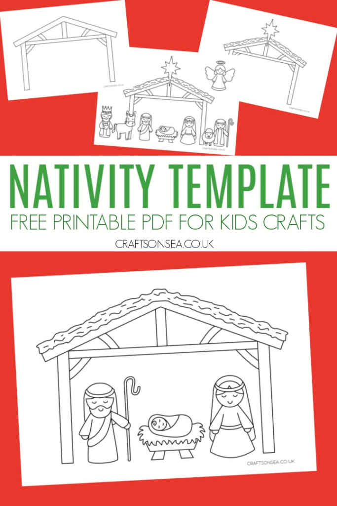 Nativity Template FREE Printable PDF Nativity Scene Crafts 