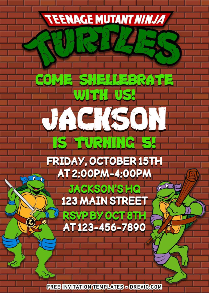 Ninja Turtle Party Invitation Ideas