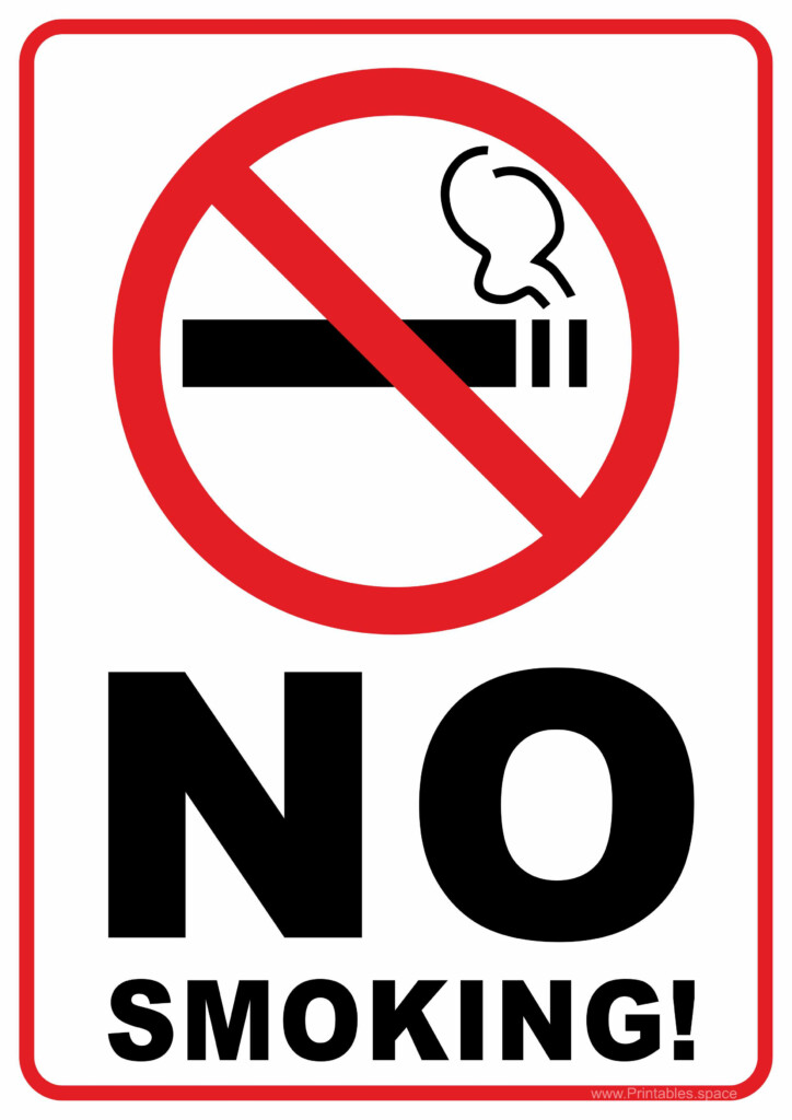No Smoking Printable Signs Printable Word Searches