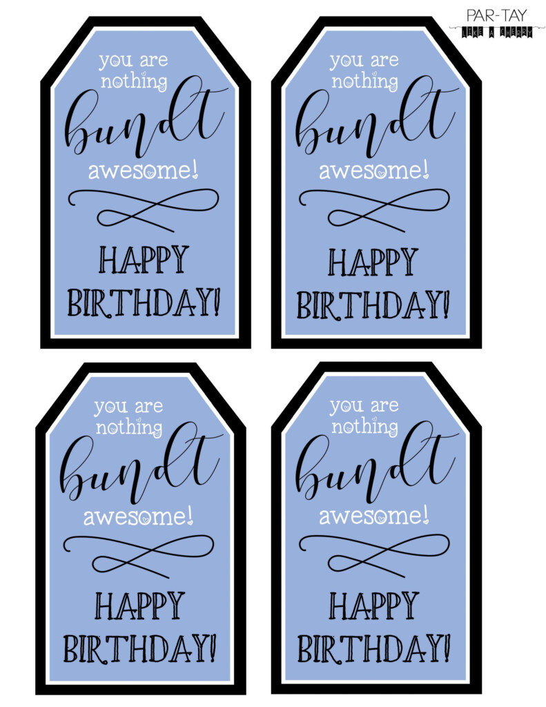 Nothing Bundt Cakes Gift Tags Party Like A Cherry