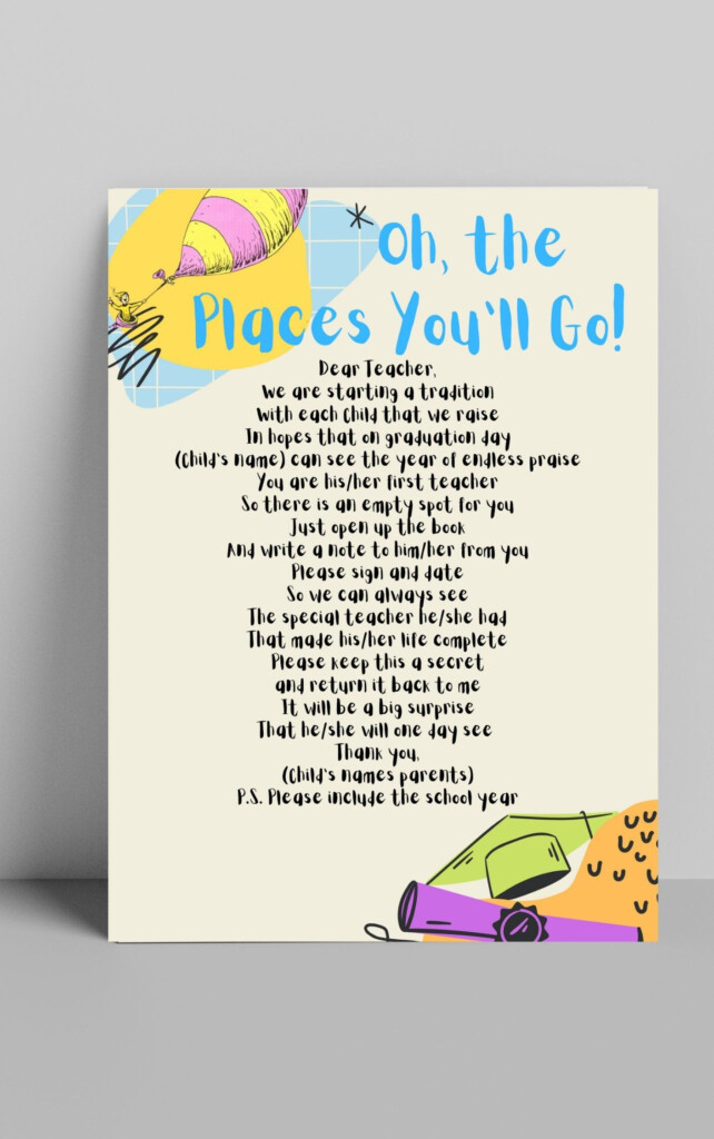 Oh The Places Youll Go Teacher Note Printable Free Printable Computer 