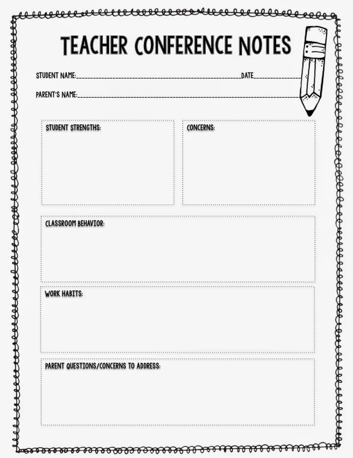 Parent Teacher Conference Form Free Printable Printable Templates 
