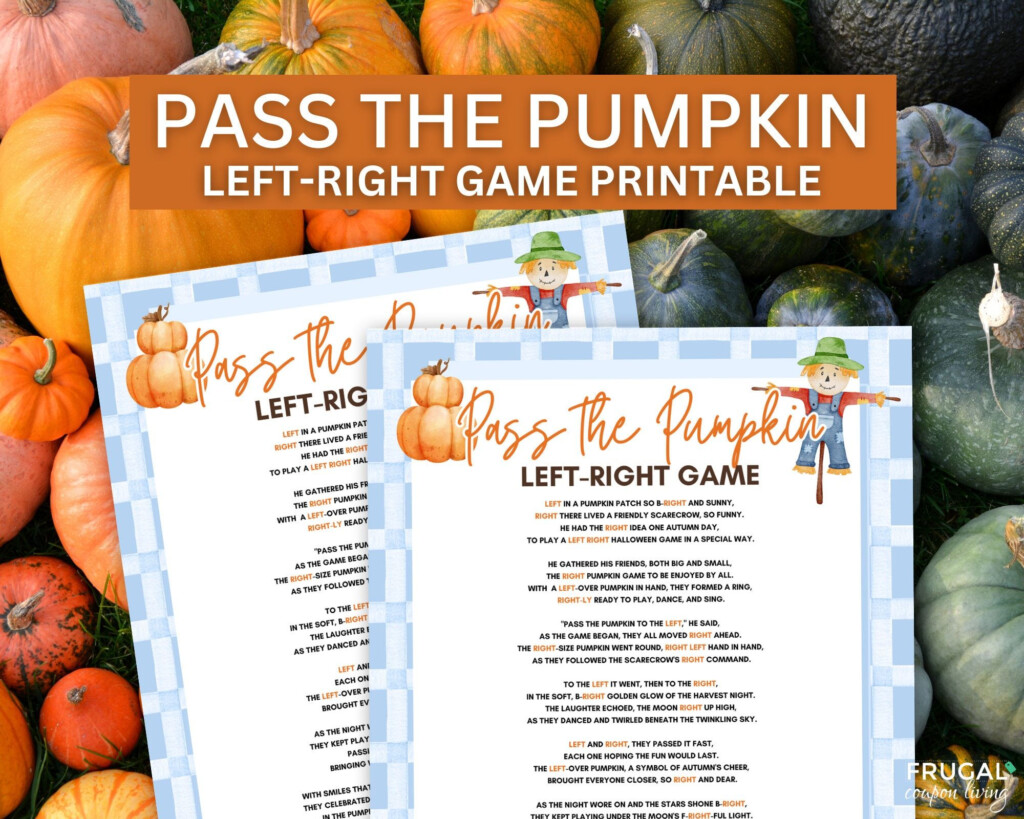 Pass The Pumpkin Game For Fall Party Left Right Pass The Parcel Game 