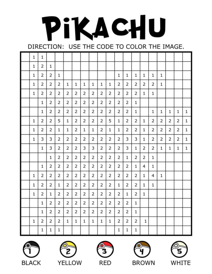 Pixel Art Coloring Sheet Printable Pages Free Coloring Sheet 