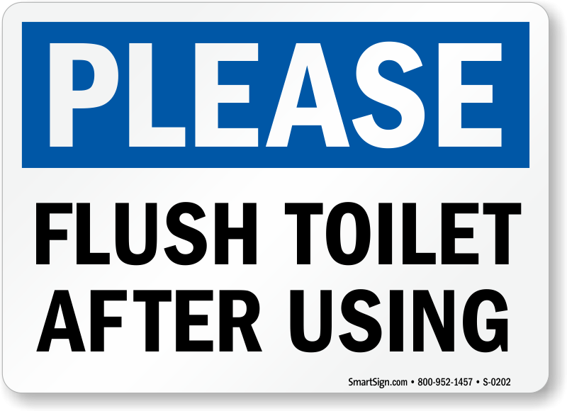 Please Flush After Using Sign Free PDF SKU S 0202