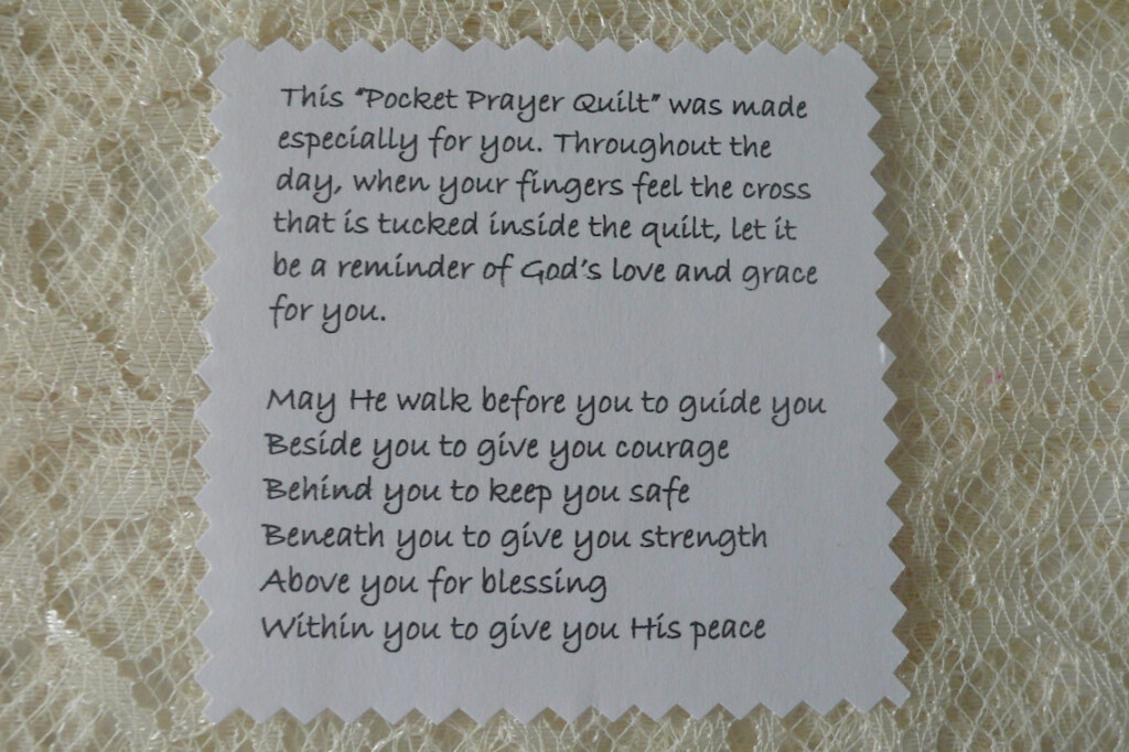 Pocket Prayer Quilt Poem Printable