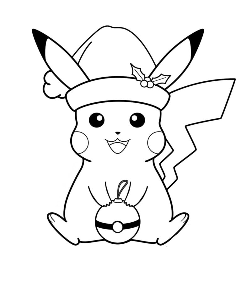 Pokemon Christmas Coloring Pages