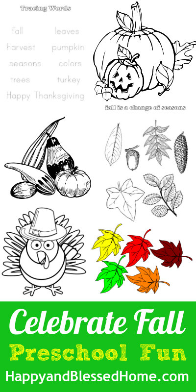 Preschool Fall Activities Printable
