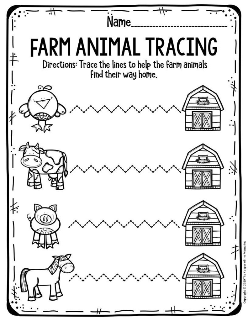 Preschool Farm Activities Free Printables