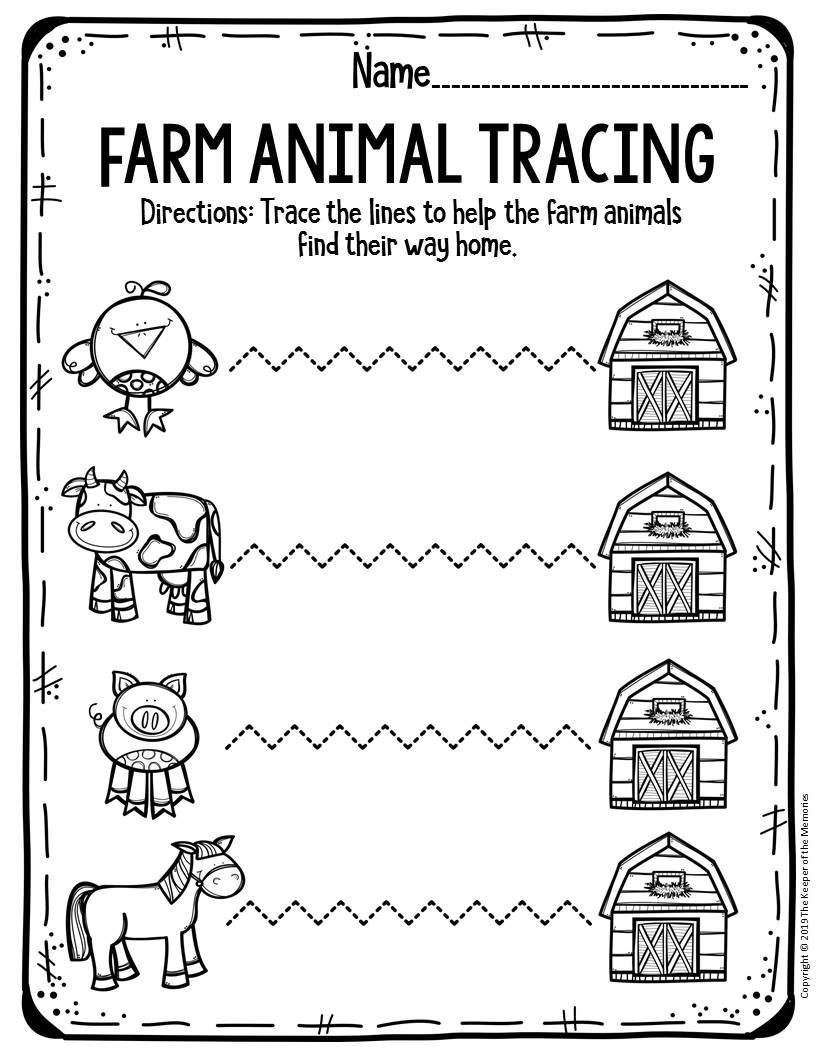 Preschool Farm Activities Free Printables