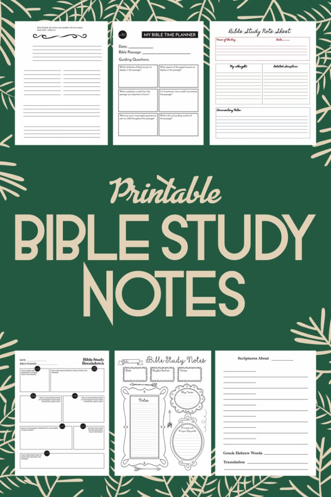 Printable Bible Study Notes Bible Study Printables Bible Study 