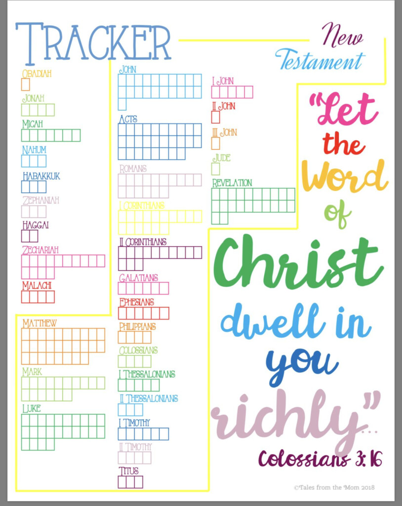 Printable Bible Tracker