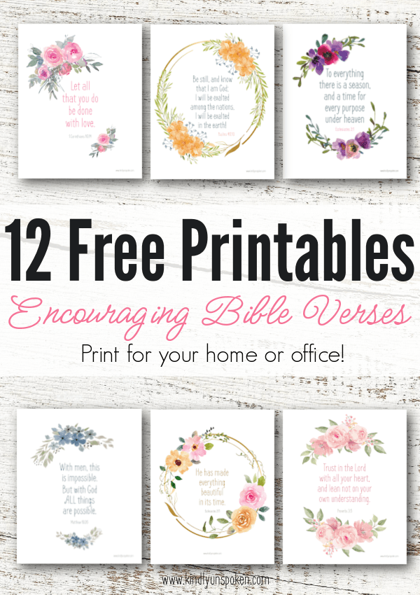 Printable Bible Verses For Encouragement
