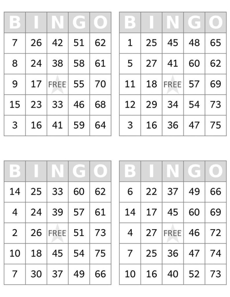 Printable Bingo Cards 1 75 Pdf Printable Templates