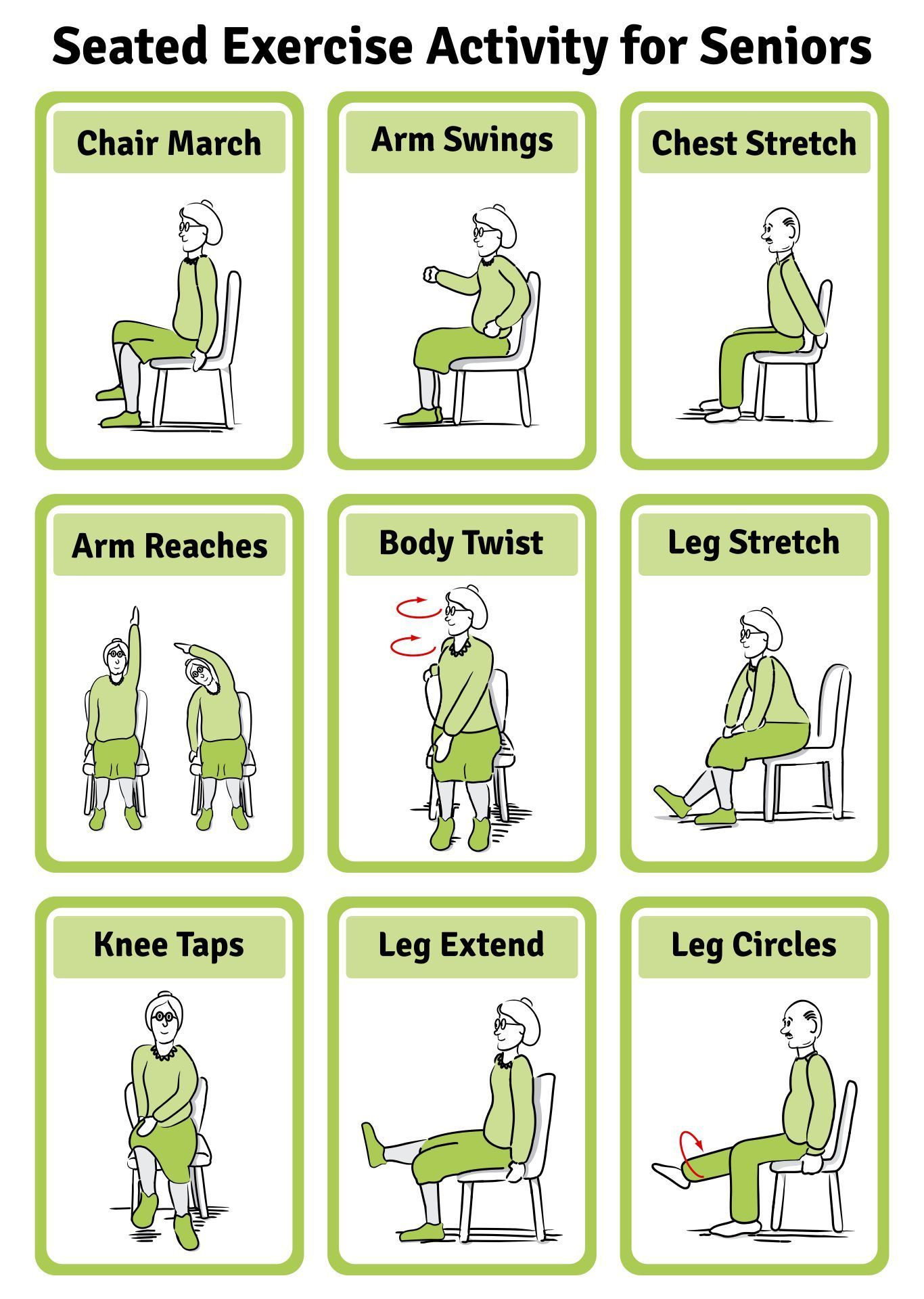 Printable Chair Exercises For Seniors Free Senior