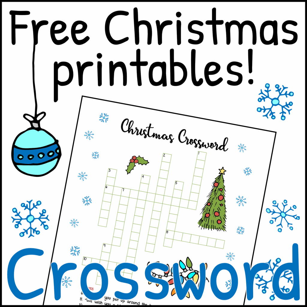 Printable Christmas Crossword Puzzles