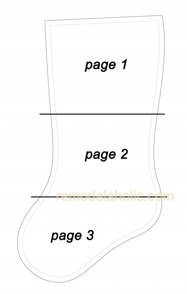 Printable Christmas Stocking Sewing Pattern