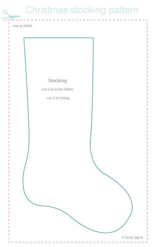Printable Christmas Stocking Sewing Pattern
