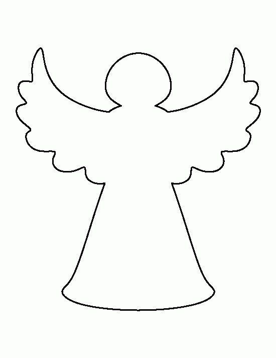 Printable Christmas Tree Angel Template