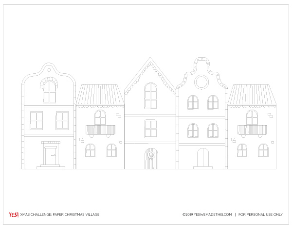 Printable Christmas Village To Make With Kids YES We Made This